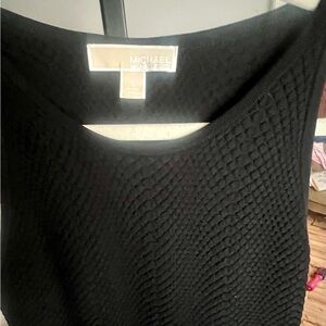 Michael Kors Black Sleeveless Textured Fitted Dress Size S Indie Sleaze